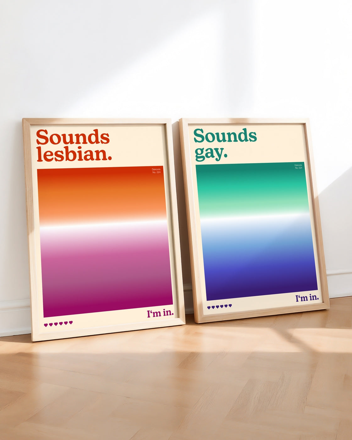 Set aus 2 Postern: Sounds Queer - I'm in!