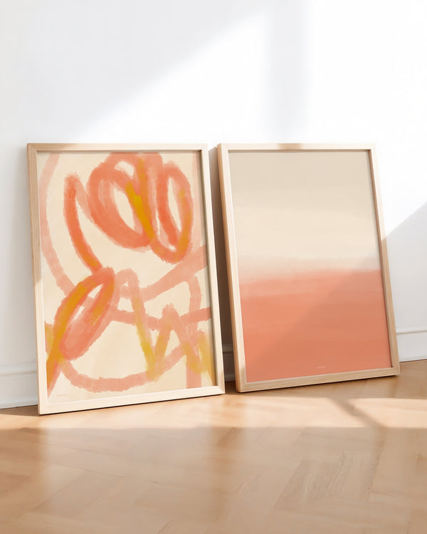 Set aus 2 Postern: Peachy Brushes