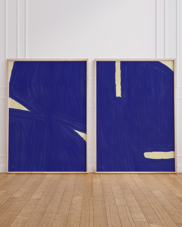 Set aus 2 Postern: "Beaming Blue"