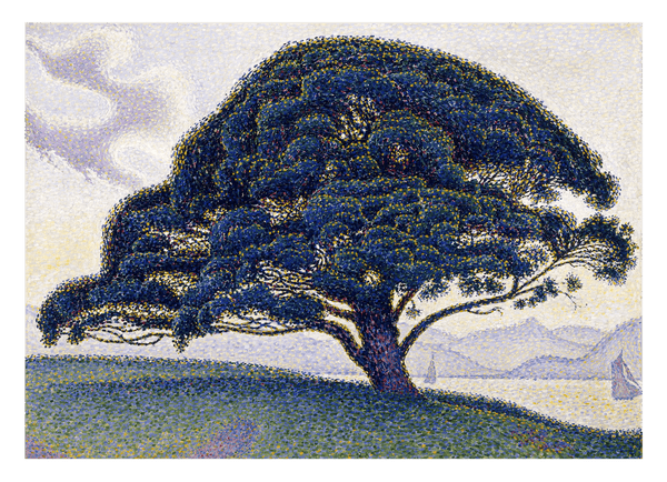 Landschafts-Gemalde Baum in Landschaft Impressionismus