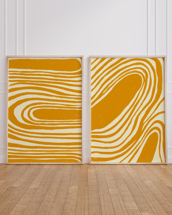 Set aus 2 Postern: "Modern Mustard"