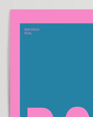 After Hover: DOCH - Typographie en bleu pétrole et rose