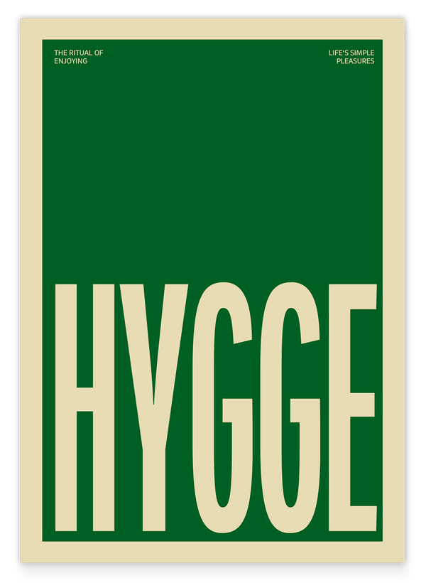HYGGE - Typografie in Grün & Beige