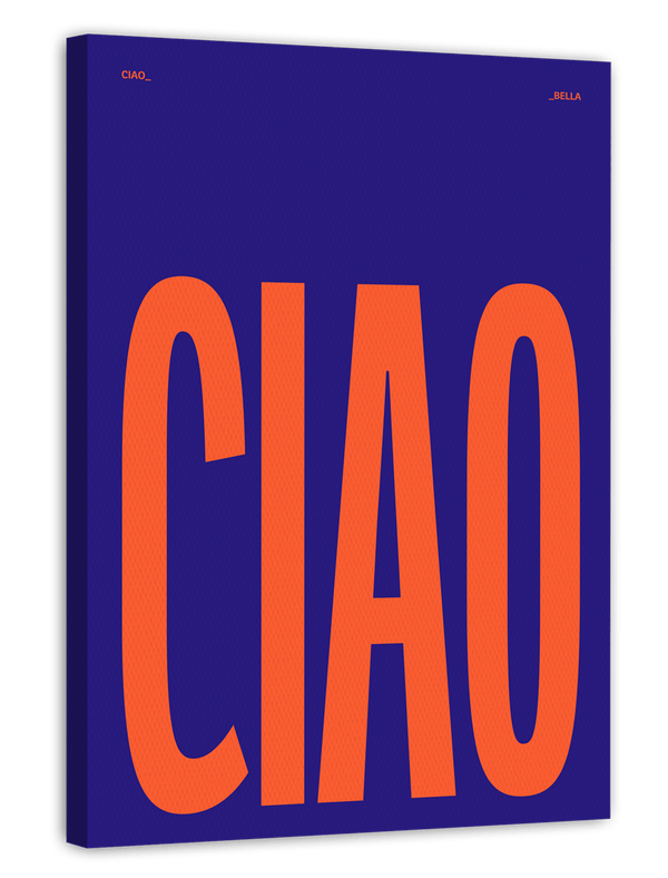 CIAO - Typografie Kobaltblau & Blutorange