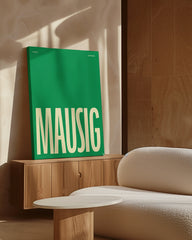 After Hover: MAUSIG - Typografie in Grün & Beige