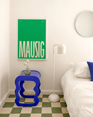 After Hover: MAUSIG - Typografie in Grün & Beige