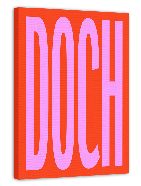 DOCH - Typografie in Rot & Pink