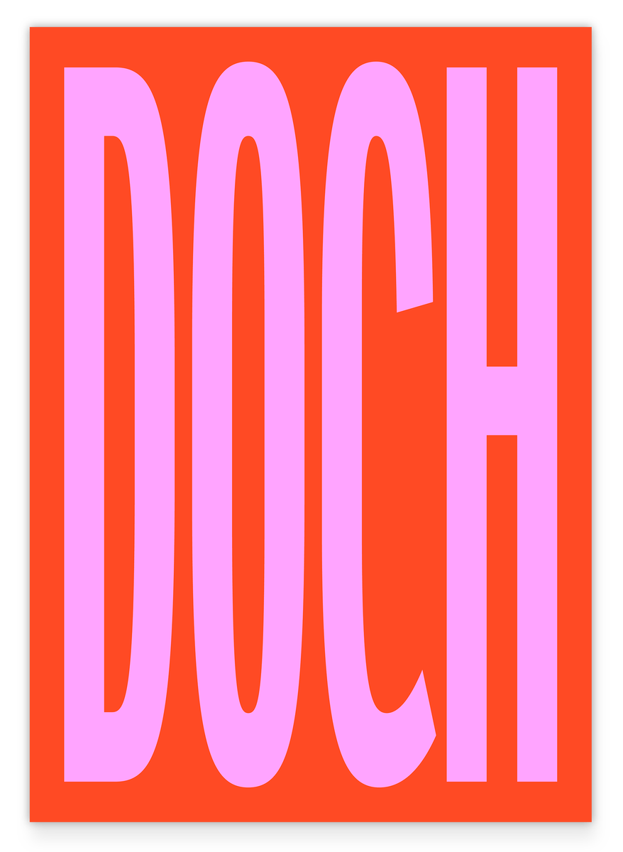 DOCH - Typografie in Rot & Pink