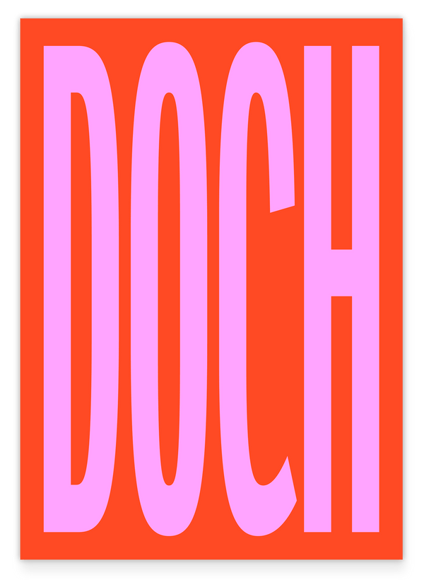 DOCH - Typografie in Rot & Pink