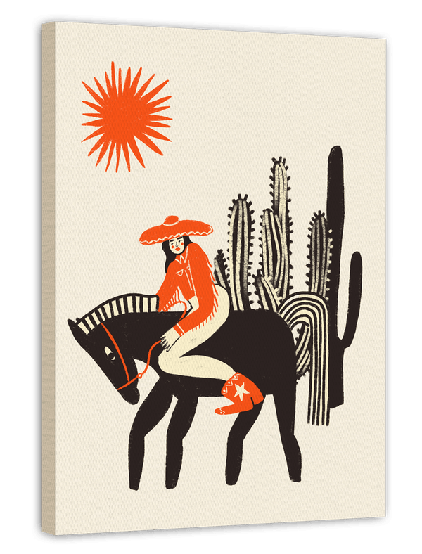 Wild West - Cowgirl Illustration