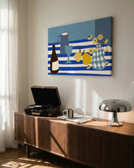 After Hover: Mediterranes Stillleben - Brushstroke Art