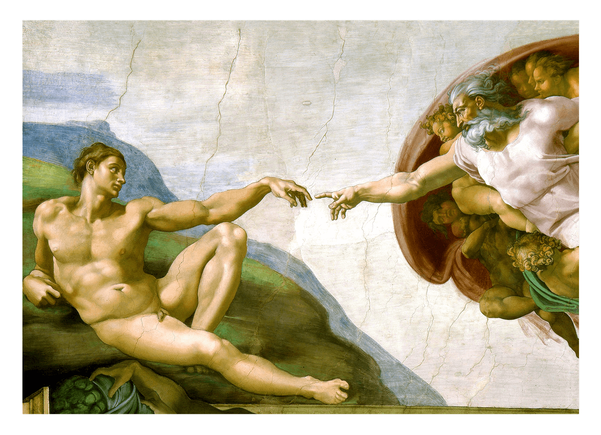 Michelangelo - Die Erschaffung Adams Renaissance Malerei