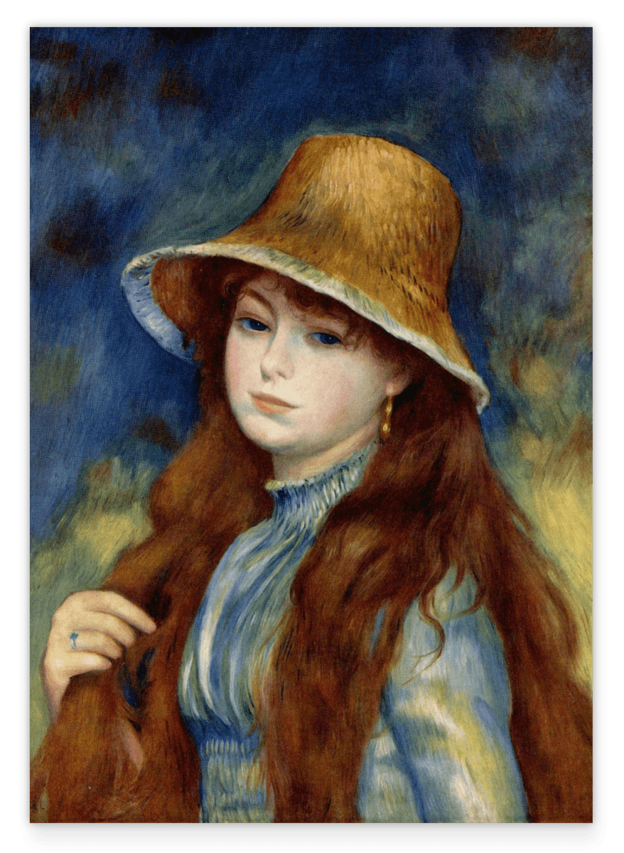 Pierre-Auguste Renoir - Girl with a Straw Hat