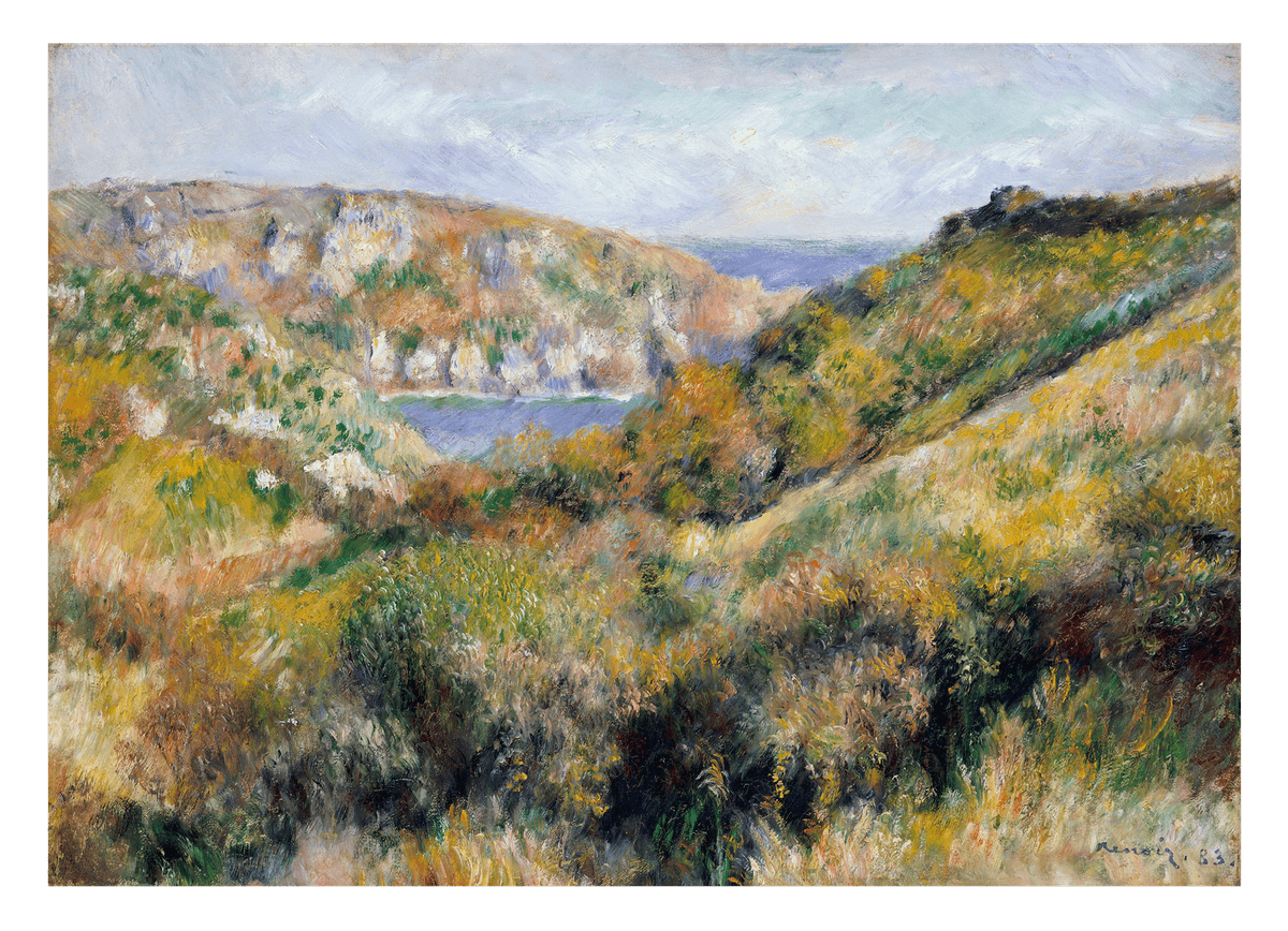 Pierre-Auguste Renoir - Hills around the bay of Moulin Huet