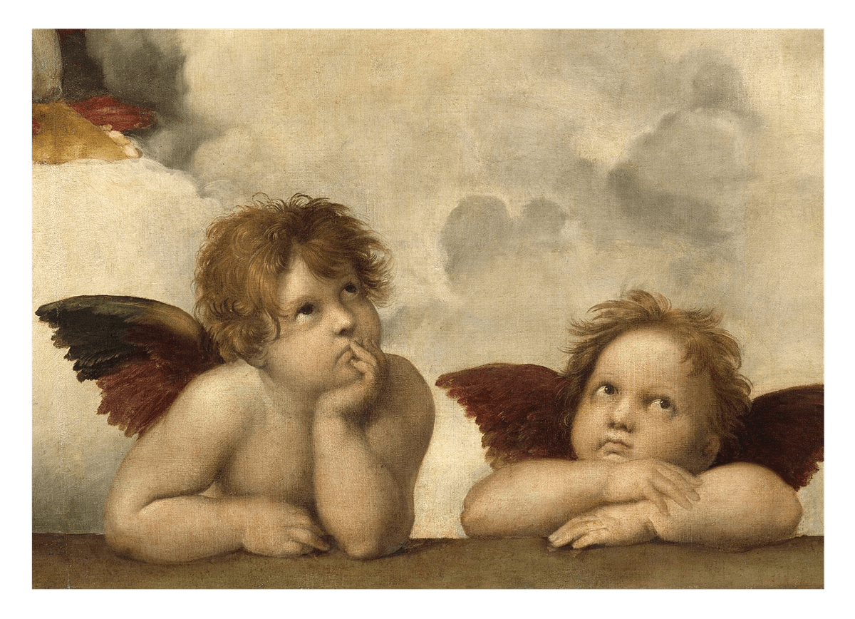 Raphael - Sistine Madonna, Two Angels