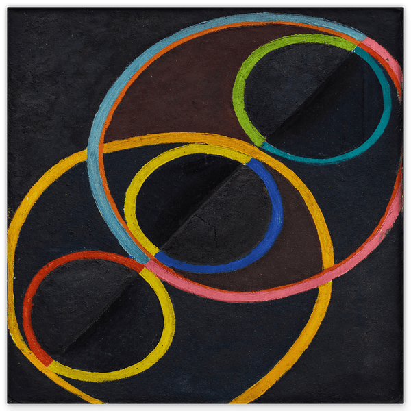 Robert Delaunay - RELIEF NOIR AVEC DES CERCLES DE COULEUR
