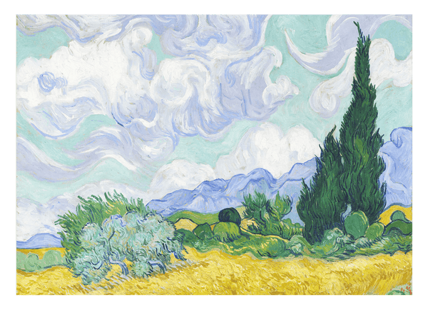 Vincent van Gogh - Weizenfeld mit Zypressen