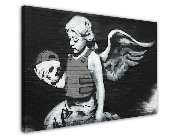 Banksy - Engel mit Totenkopf Death Angel Street Art Graffiti