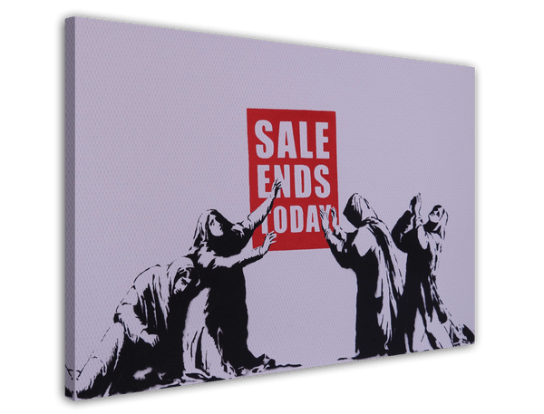 Banksy - Sale Ends Frauen trauern dem Schlussverkauf nach Graffiti Street Style cool stylisch modern
