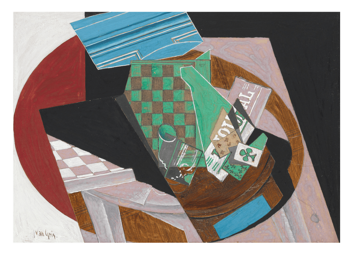 Juan Gris - Chessboard and Playing Cards