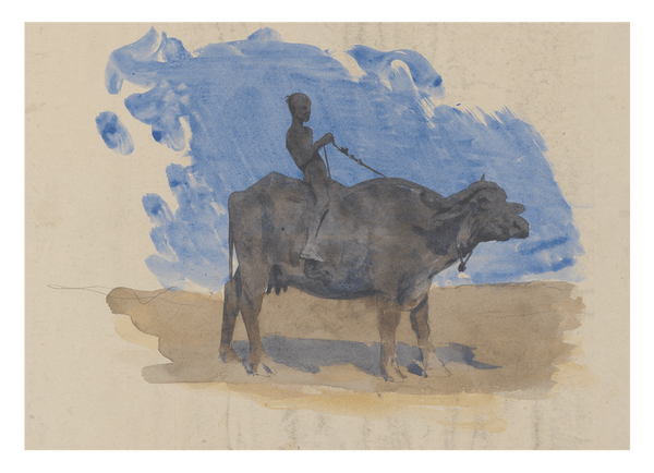 John Singer Sargent - Junge auf Wasserbüffel (aus Sammelalbum)
