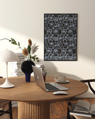 After Hover: Paul Poiret zugeschrieben - Stoffdesign mit abstrakten Blumen & Rauten