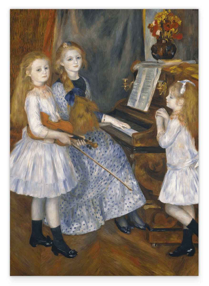 Auguste Renoir - The Daughters of Catulle Mendès, Huguette (1871-1964), Claudine (1876-1937) and Helyonne (1879-1955)