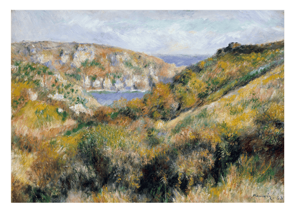 Auguste Renoir - Hügel um die Bucht von Moulin Huet, Guernsey