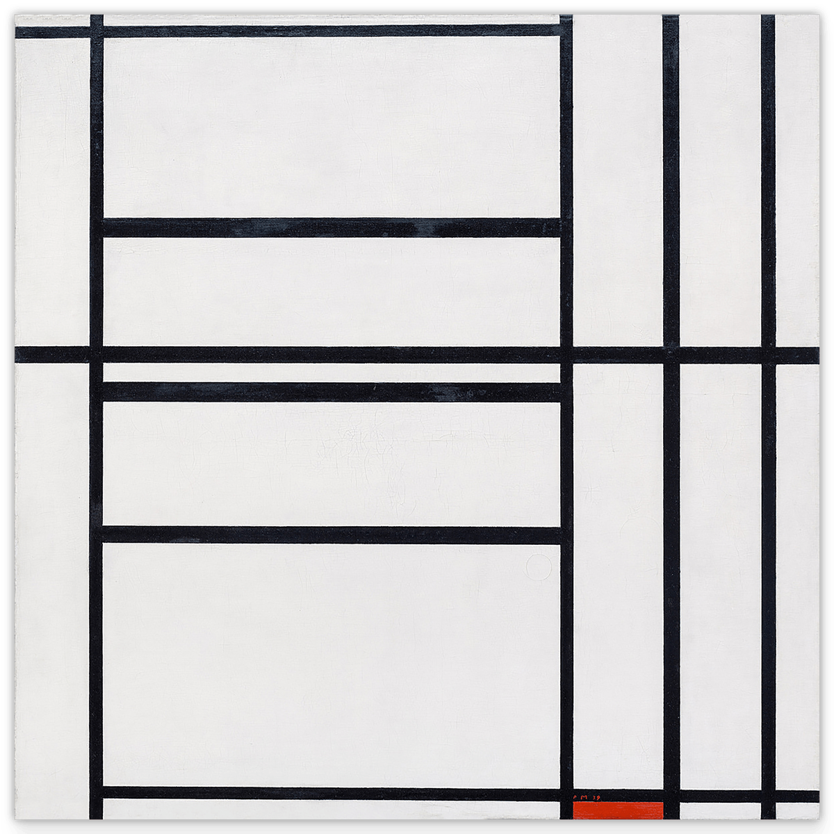 Piet Mondrian - Komposition Nr. 1 mit Grau und Rot 1938 / Komposition mit Rot 1939