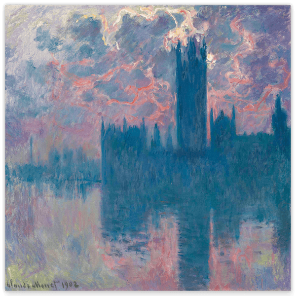 Claude Monet - Das Parlament, Sonnenuntergang (Die Häuser des Parlaments, bei Sonnenuntergang)
