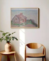 After Hover: Claude Monet - Das Haus von Douanier, rosa Effekt