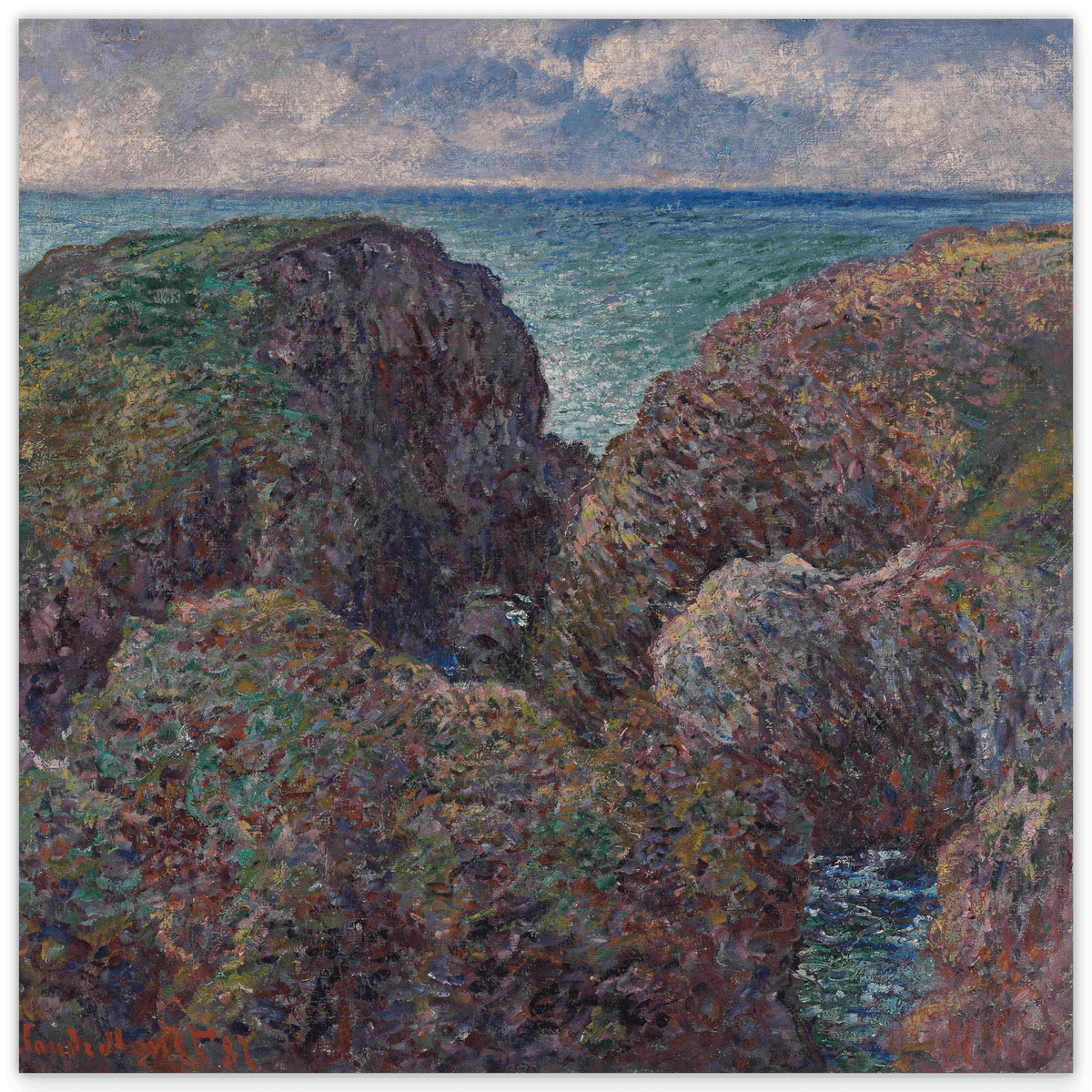 Claude Monet - Block of rocks in Port Goulphar