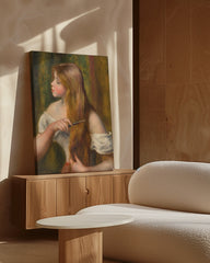 After Hover: Pierre Auguste Renoir - Malerei des jungen Mädchens (La Toilette)