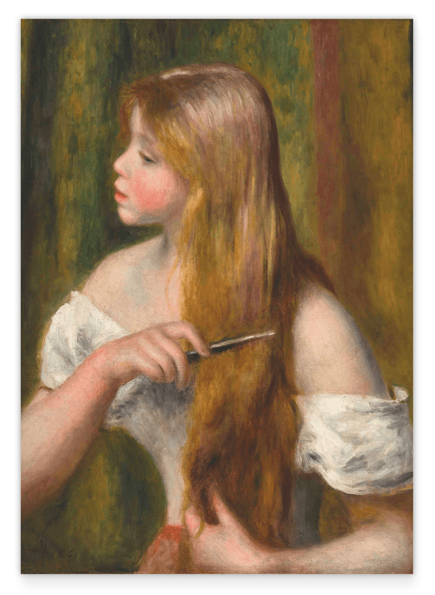 Pierre Auguste Renoir - Painting of a Young Girl (La Toilette)