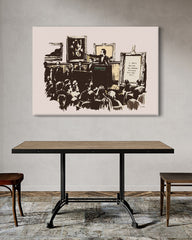 After Hover: Auktion Konsum-Kritik, Street-Art Banksy - Moderner Kunstdruck Canvas - Perfekt als Geschenk, Wohnzimmer, Inneneinrichtung Deko