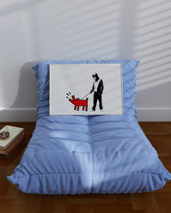 After Hover: Banksy Keith Haring - Bellender Hund, Pop-Art Modern Street-Art, Kunstdruck Klein bis Groß XXL - Wohnzimmer, Schlafzimmer