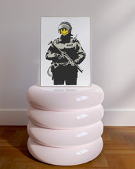 After Hover: Banksy Polizei - Police Smiley - Modern Street-Art - Moderner Kunstdruck Klein bis Groß XXL - Geschenk Wohnzimmer, Schlafzimmer