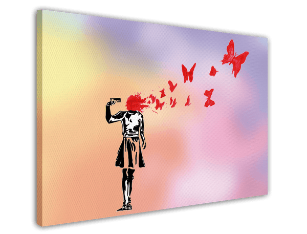 Banksy Schmetterlinge - Nicht Aufgeben, Motivation, Mut, Durchhaltevermögen Pop-Art Modern Street-Art Kunstdruck