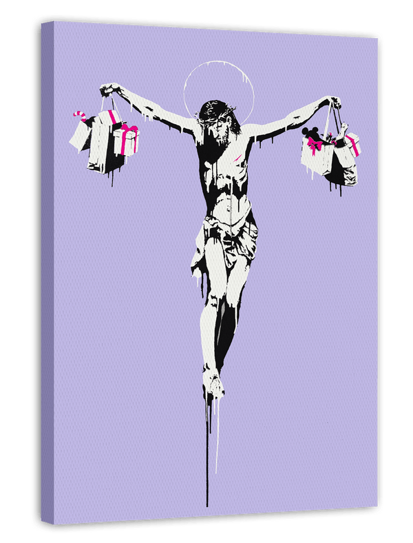 Jesus - Konsumkritik, Street-Art Banksy - Moderner Kunstdruck - Perfekte als Geschenk, Wohnzimmer, Inneneinrichtung Deko