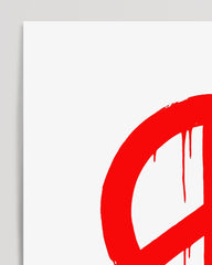 After Hover: Peace Frieden - Sozialkritik Street-Art Banksy - Moderner Kunstdruck Canvas - Perfekte als Geschenk, Wohnzimmer, Inneneinrichtung Deko
