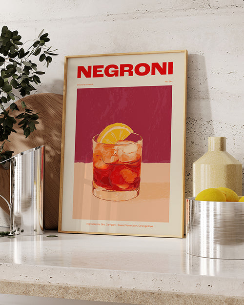 Cocktails-Poster-Alkohol-Negroni-Illustration