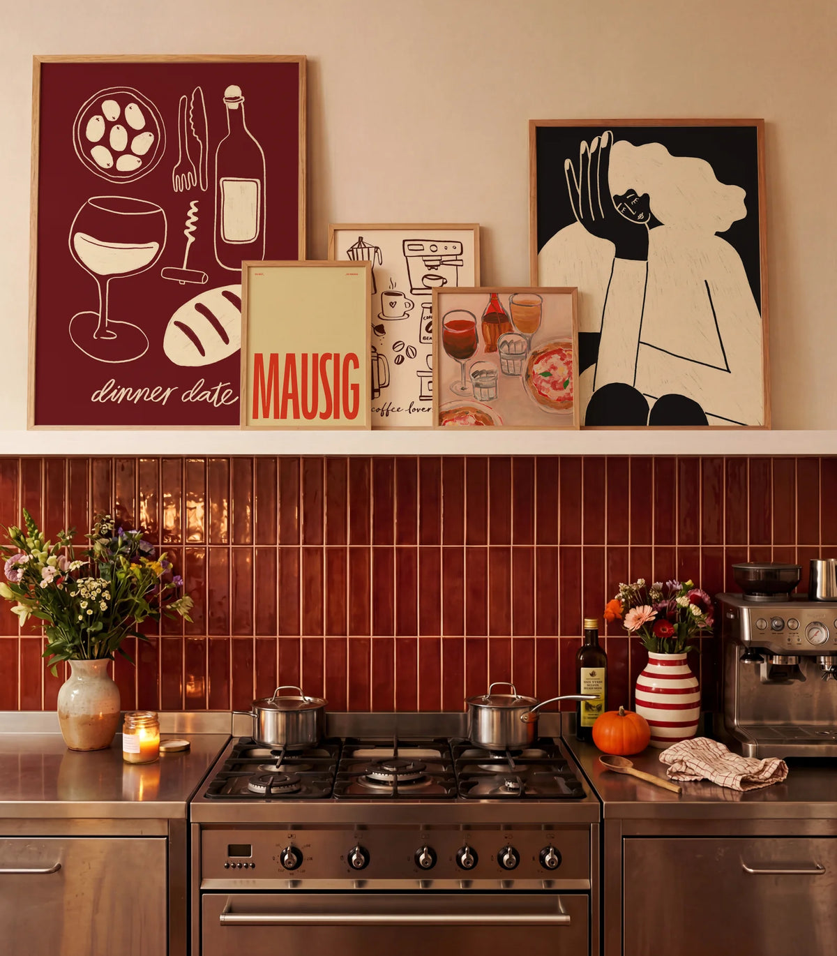 Poster online kaufen - Bilderwand in Eisblau