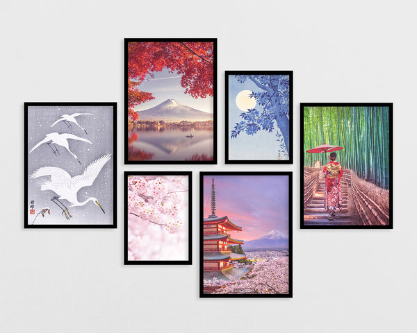 Set of 6 posters: "Japan"