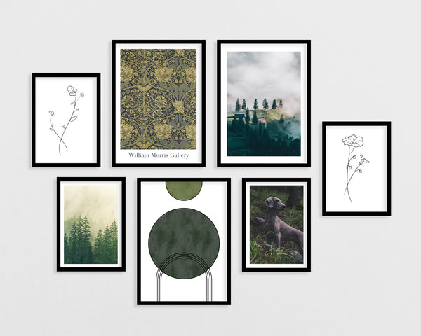 Poster-Set "Natur in Grüntönen"