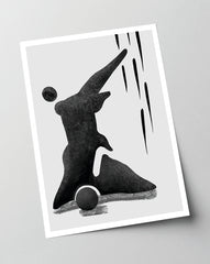 After Hover: The Raincaller - Abstract in Black and White