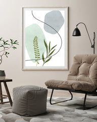 After Hover: Leaves in front of abstract shapes I
