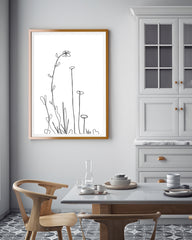 After Hover: Minimalist drawing - flowers